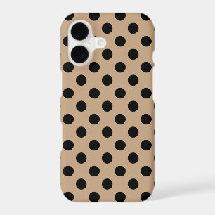 Black polka dots on beige