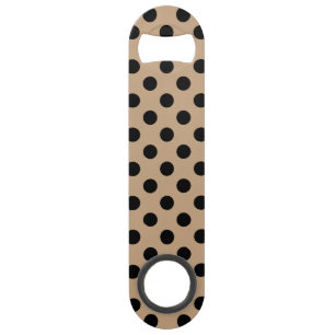Black polka dots on beige bar key