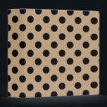 Black polka dots on beige binder<br><div class="desc">Black polka dots on beige</div>