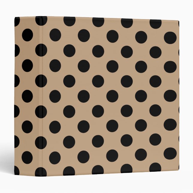 Black polka dots on beige binder (Front/Spine)