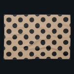 Black polka dots on beige kitchen towel<br><div class="desc">Black polka dots on beige</div>