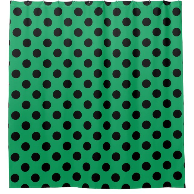 Black polka dots on fresh green (Front)