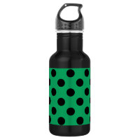 Black polka dots on fresh green