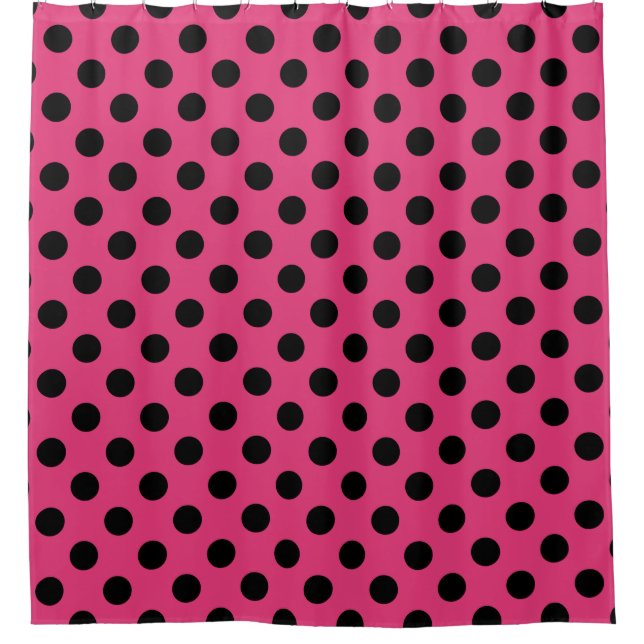 Black polka dots on fuchsia (Front)