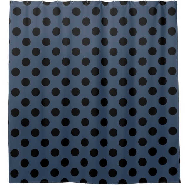 Black polka dots on gray-blue (Front)