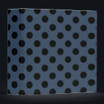 Black polka dots on grey-blue binder<br><div class="desc">Black polka dots on grey-blue</div>