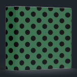 Black polka dots on kelly green binder<br><div class="desc">Black polka dots on kelly green</div>