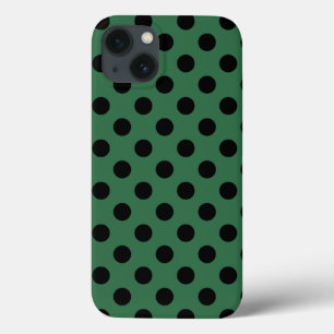 Black polka dots on kelly green Case-Mate iPhone c iPhone 13 Case