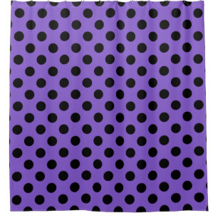 Black polka dots on lavender