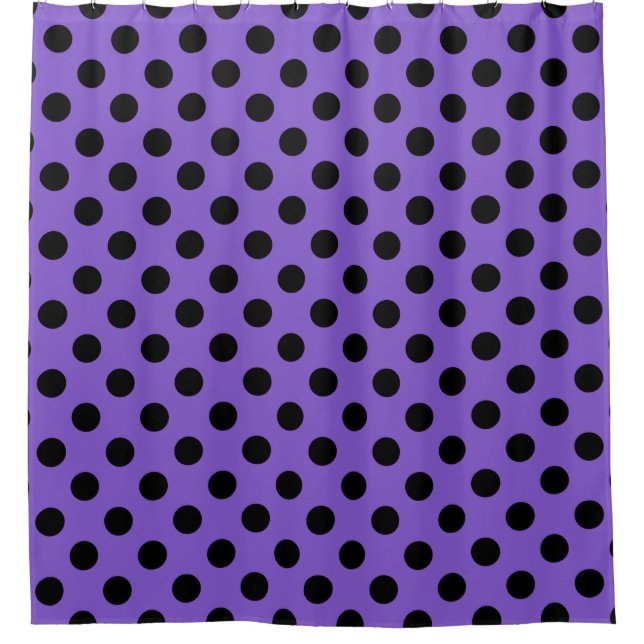 Black polka dots on lavender (Front)
