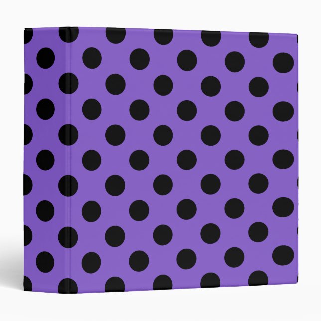Black polka dots on lavender binder (Front/Spine)