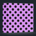 Black polka dots on lilac binder<br><div class="desc">Black polka dots on lilac</div>