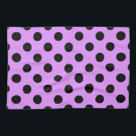 Black polka dots on lilac kitchen towel<br><div class="desc">Black polka dots on lilac</div>