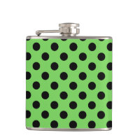 Black polka dots on lime green