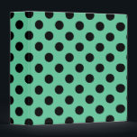 Black polka dots on mint green binder<br><div class="desc">Black polka dots on mint green</div>