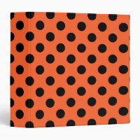 Black polka dots on orange