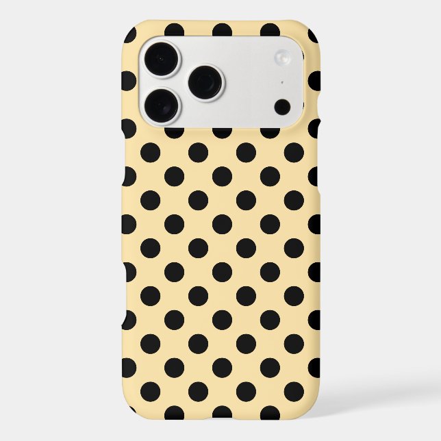Black polka dots on pale yellow (Back)