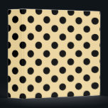 Black polka dots on pale yellow binder<br><div class="desc">Black polka dots on pale yellow</div>