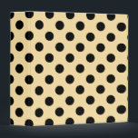 Black polka dots on pale yellow binder<br><div class="desc">Black polka dots on pale yellow</div>