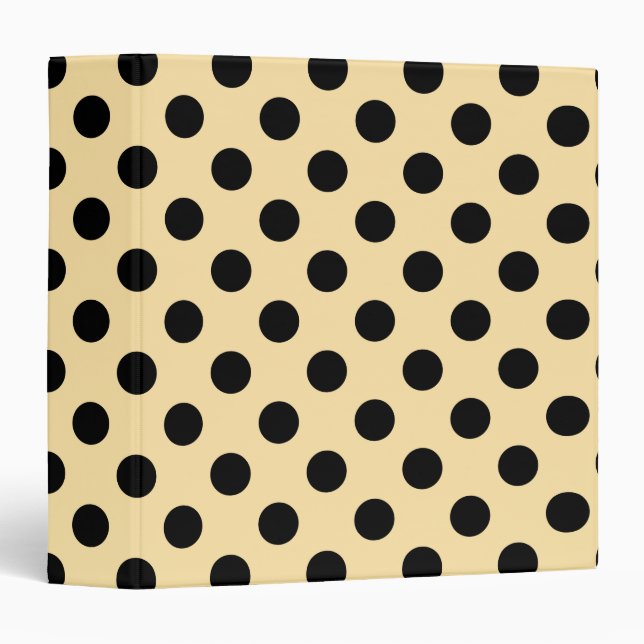 Black polka dots on pale yellow binder (Front/Spine)