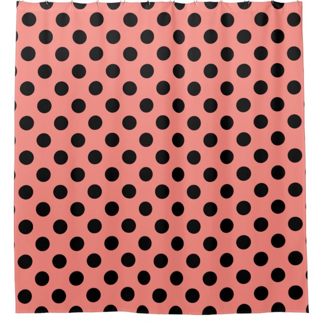 Black polka dots on peach (Front)