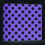 Black polka dots on periwinkle binder<br><div class="desc">Black polka dots on periwinkle</div>