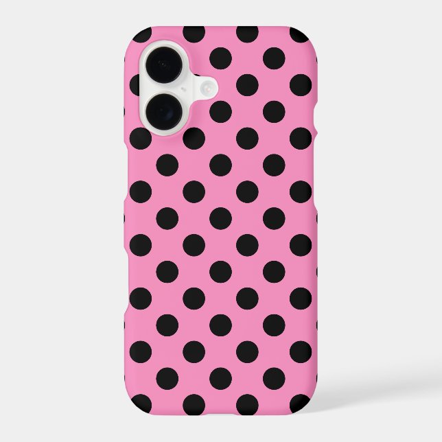 Black polka dots on pink (Back)