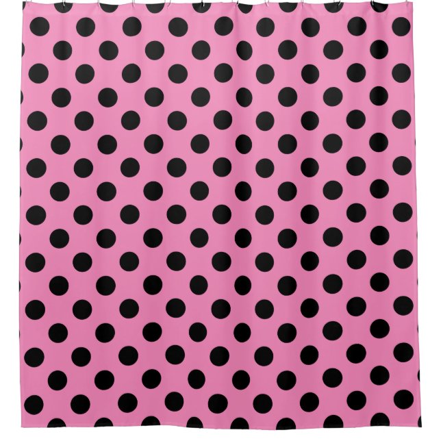 Black polka dots on pink (Front)