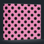 Black polka dots on pink binder<br><div class="desc">Black polka dots on pink</div>