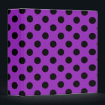 Black polka dots on purple binder<br><div class="desc">Black polka dots on purple</div>