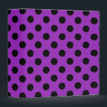 Black polka dots on purple binder<br><div class="desc">Black polka dots on purple</div>