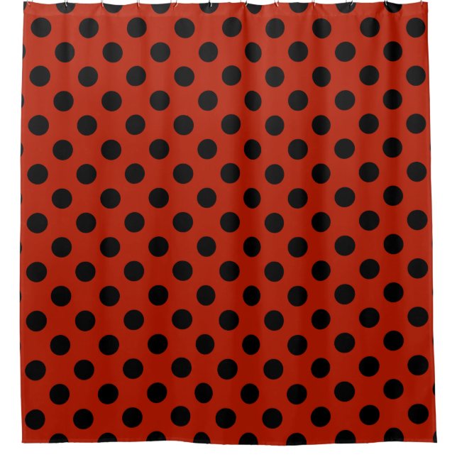 Black polka dots on red (Front)