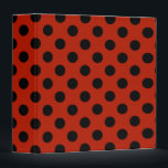 Black polka dots on red binder<br><div class="desc">Black polka dots on red</div>