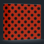 Black polka dots on red binder<br><div class="desc">Black polka dots on red</div>