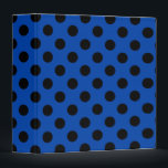 Black polka dots on royal blue binder<br><div class="desc">Black polka dots on royal blue</div>