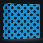 Black polka dots on sky blue binder<br><div class="desc">Black polka dots on sky blue</div>