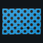 Black polka dots on sky blue kitchen towel<br><div class="desc">Black polka dots on sky blue</div>