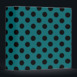 Black polka dots on teal binder<br><div class="desc">Black polka dots on teal</div>