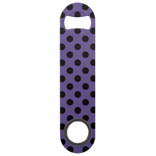Black polka dots on ultra violet bar key