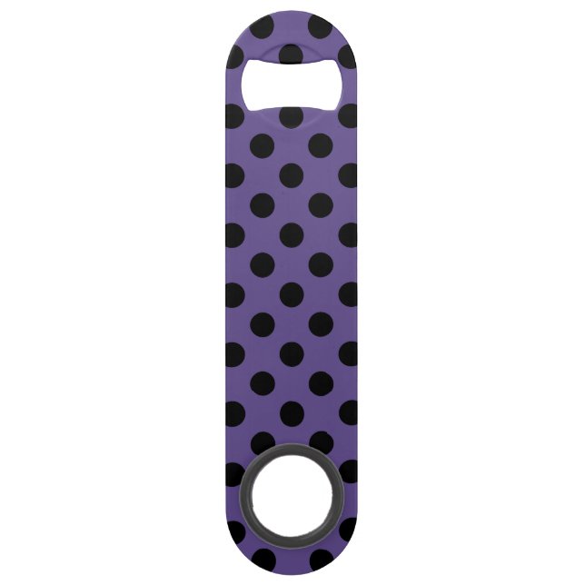 Black polka dots on ultra violet bar key (Front)
