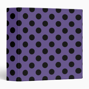 Black polka dots on ultra violet binder