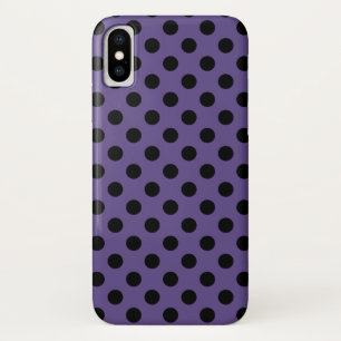 Black polka dots on ultra violet Case-Mate iPhone case
