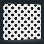 Black polka dots on white binder<br><div class="desc">Black polka dots on white</div>