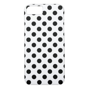 Black polka dots on white Case-Mate iPhone case