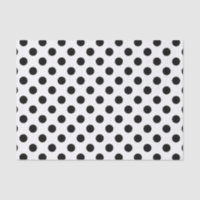 Black polka dots on white
