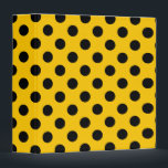 Black polka dots on yellow binder<br><div class="desc">Black polka dots on yellow</div>