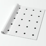 Black Polka Dots Patterns Custom White 2023 Cute Wrapping Paper<br><div class="desc">Designed with black patterns in solid white background. You may change to any background colour as you wish. Great for birthdays,  holidays or any celebrations or events!</div>