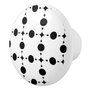 Black Polka Dots, Polka Dot Pattern, Dots, Dotted Ceramic Knob