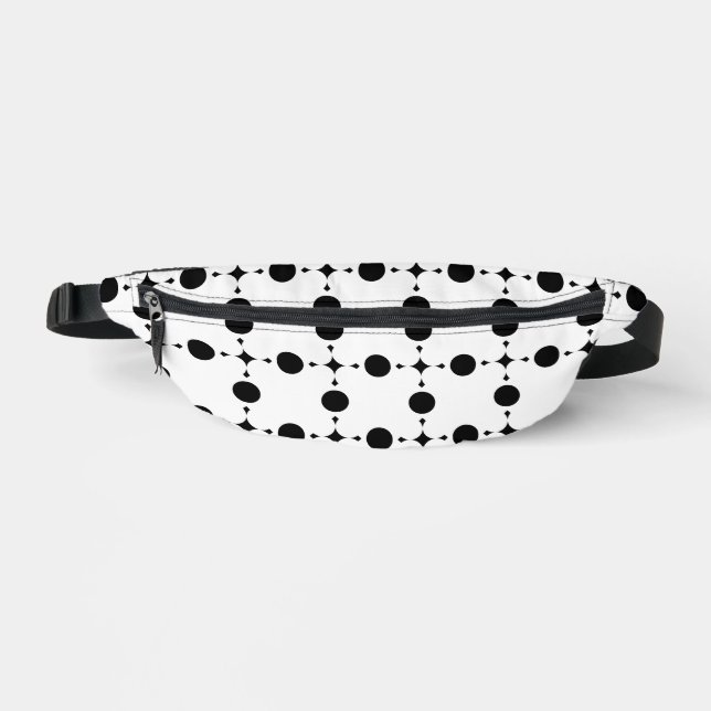 Black Polka Dots, Polka Dot Pattern, Dots, Dotted Fanny Pack (Front)