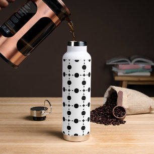 Black Polka Dots, Polka Dot Pattern, Dots, Dotted Water Bottle